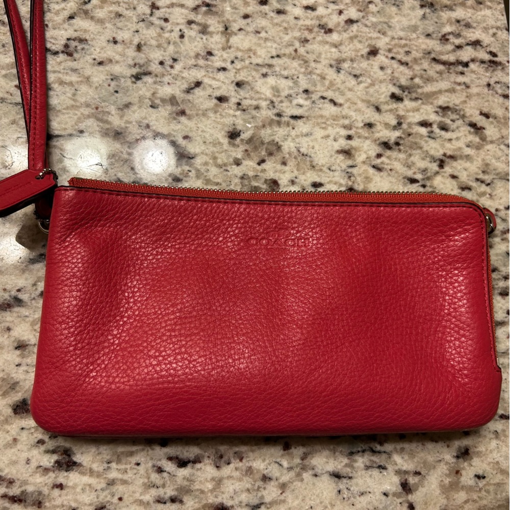 Coach pink Leather Wristlet - Picture 2 of 8